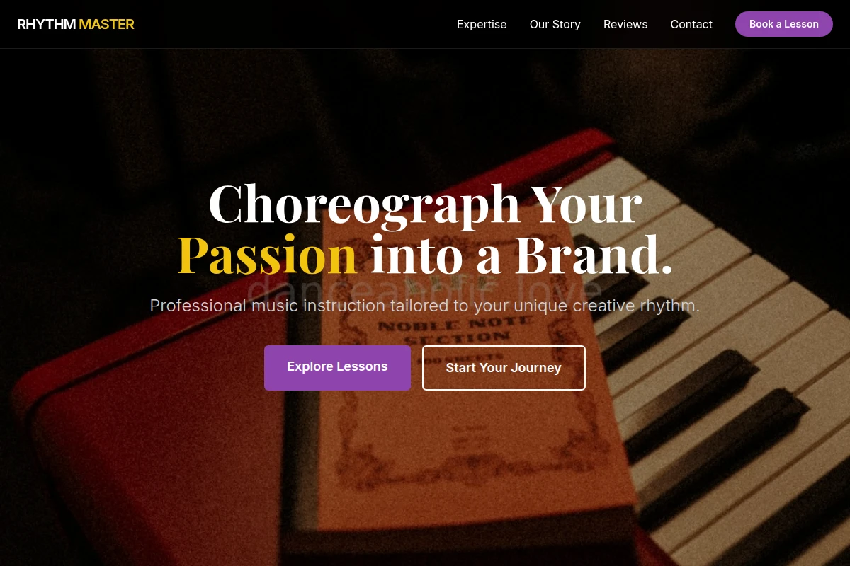 Latest Dance Studio Web Design